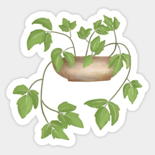 Poison ivy on a pot Sticker